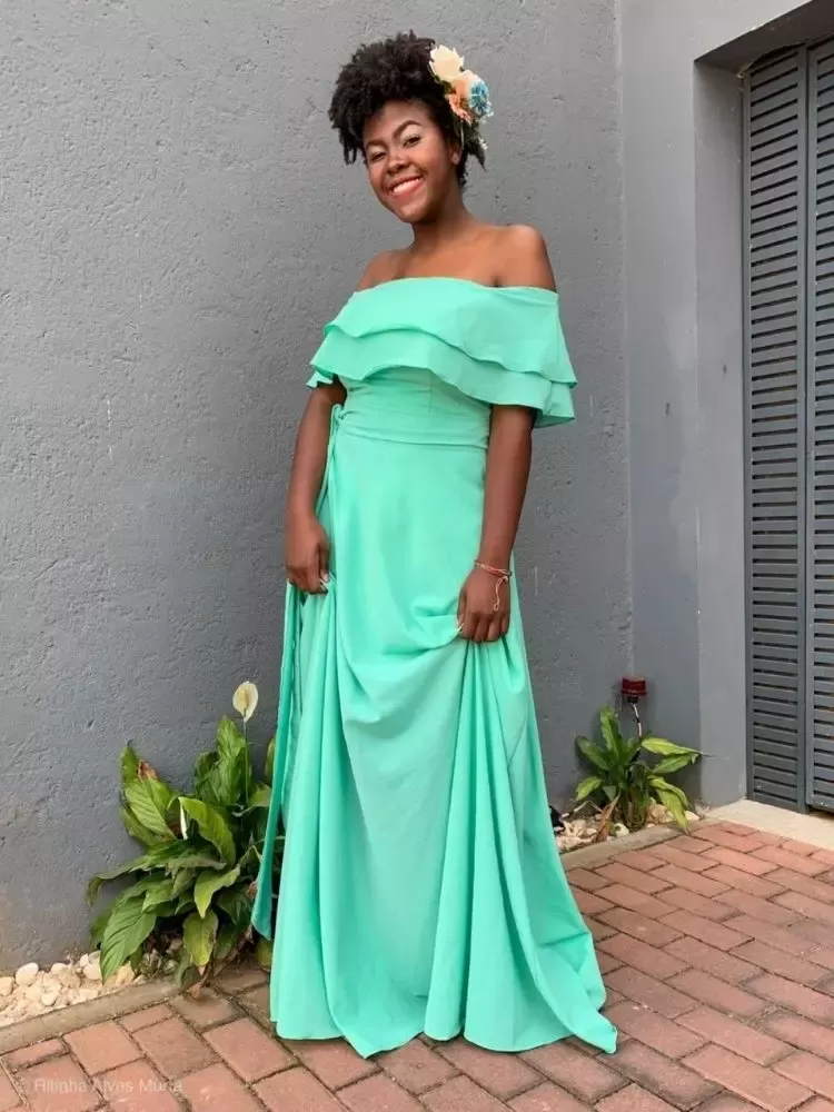 Vestido Madrinha de Casamento Verde Água Honeymoon