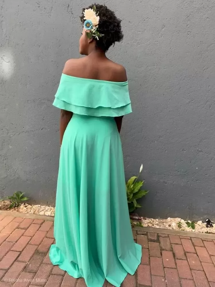 Vestido Madrinha de Casamento Verde Água Honeymoon