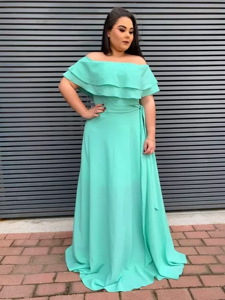 Vestido Madrinha de Casamento Verde Água Honeymoon