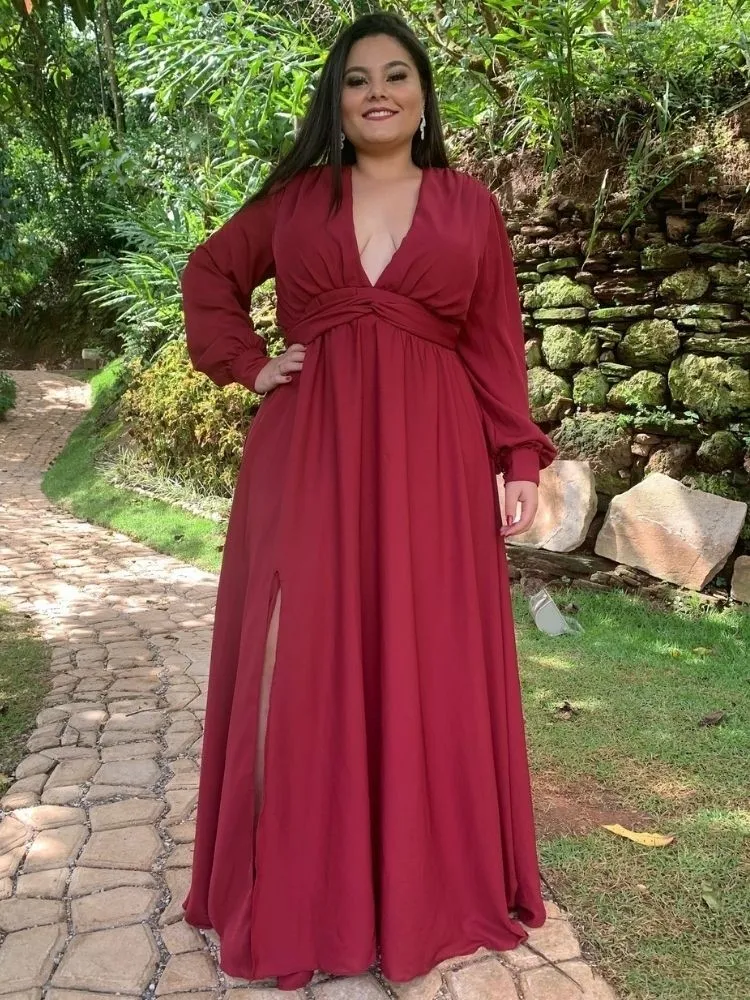 Vestido Madrinha de Casamento Amanda Marsala