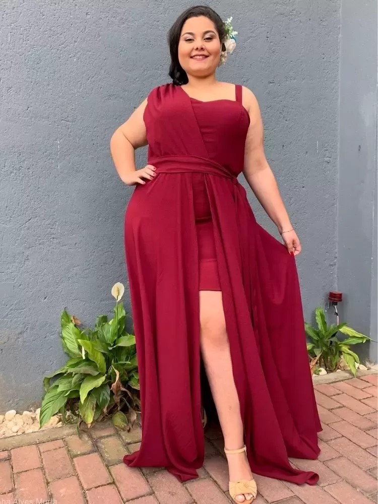 Vestido Madrinha Casamento Areta Marsala