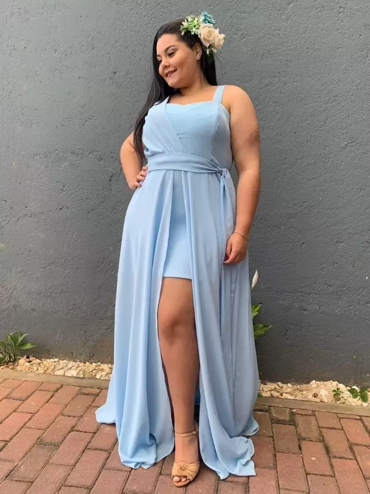 Vestido Madrinha Casamento Areta Azul Serenity
