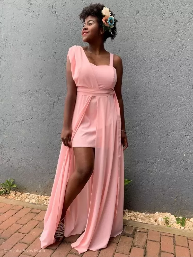 Vestido Madrinha Casamento Areta Rosa Bebê