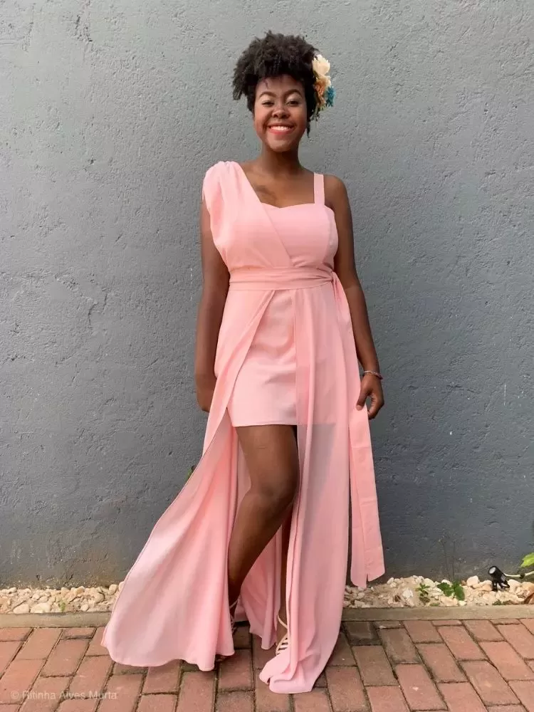 Vestido Madrinha Casamento Areta Rosa Bebê