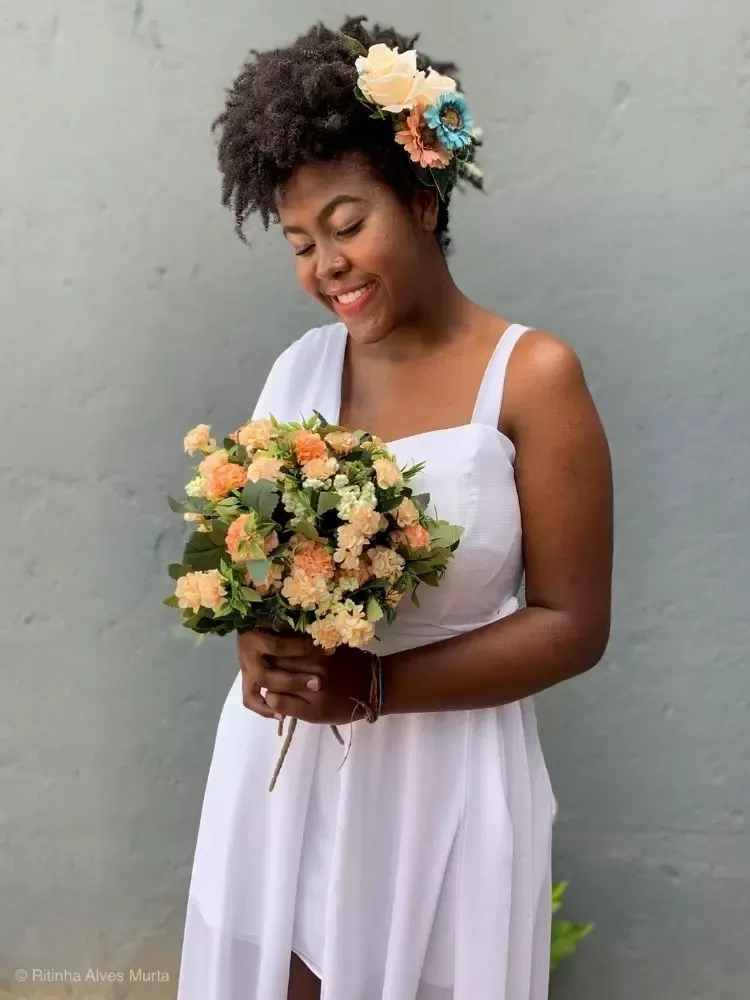 Vestido de noiva Simples Areta