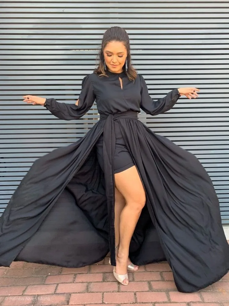 Vestido Sublime Preto Madrinha de Casamento 