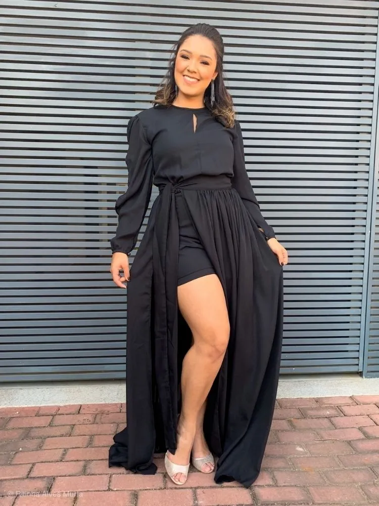 Vestido Sublime Preto Madrinha de Casamento 