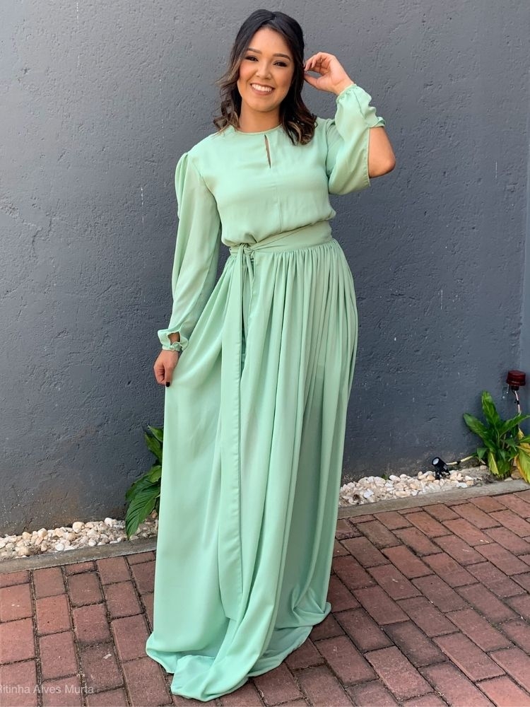 Vestido Sublime Verde Menta Madrinha de Casamento 