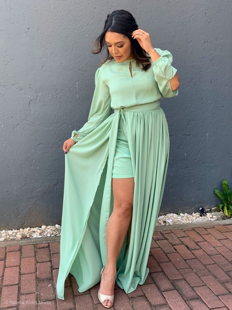 Vestido Sublime Verde Menta Madrinha de Casamento 