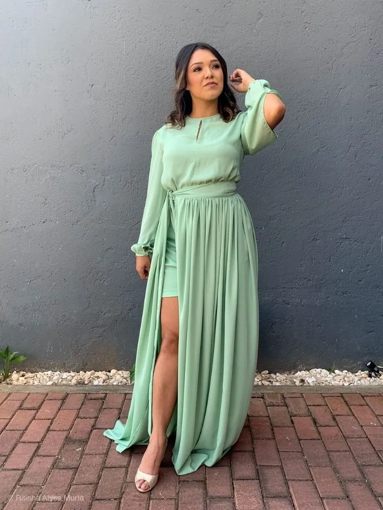 Vestido Sublime Verde Menta Madrinha de Casamento 
