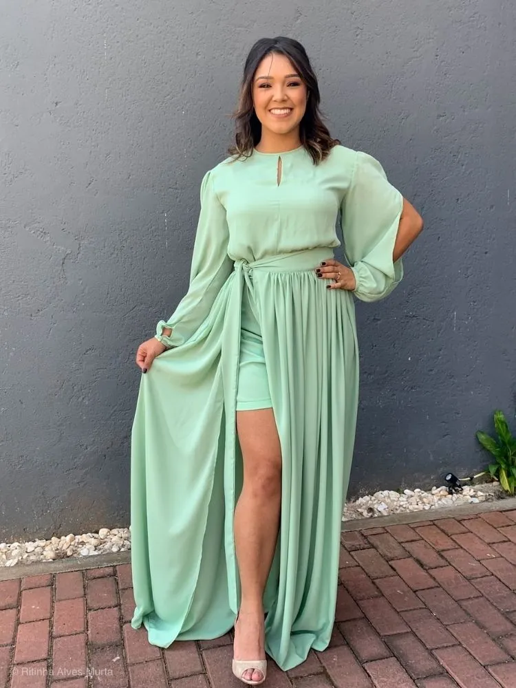 Vestido Sublime Verde Menta Madrinha de Casamento 