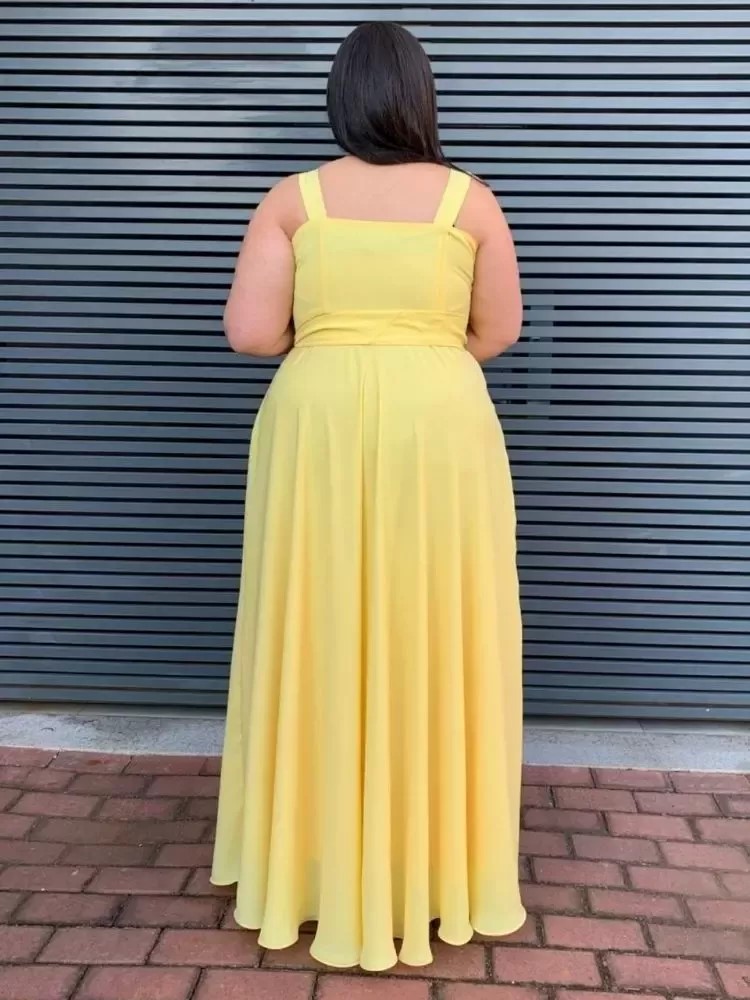Vestido Simples Madri Amarelo