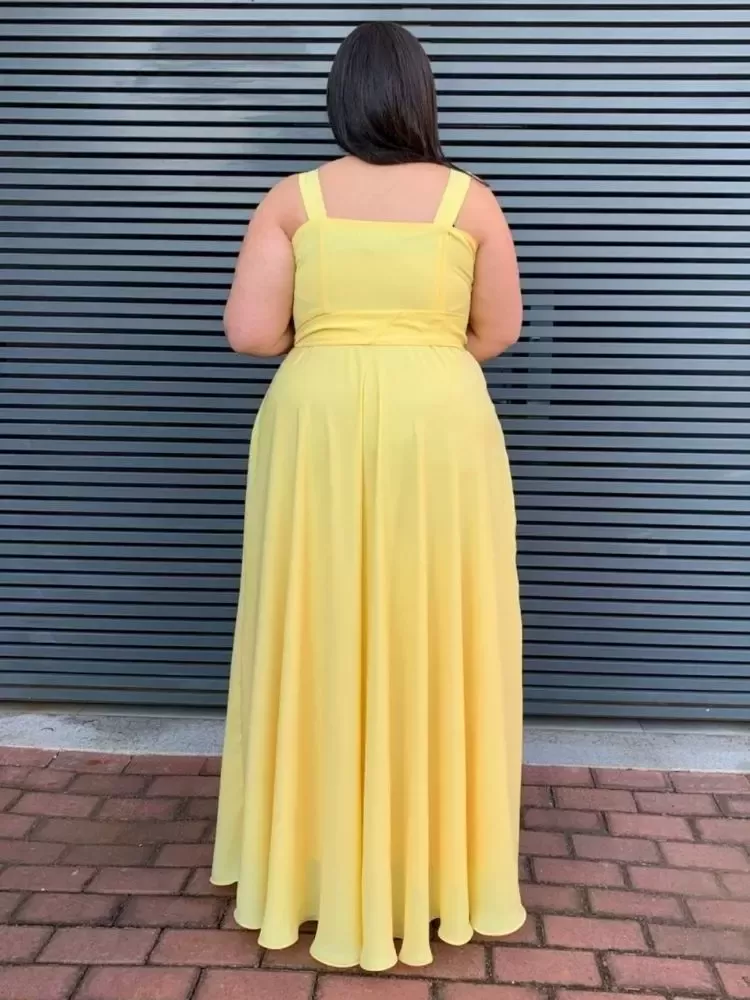 Vestido Simples Madri Amarelo