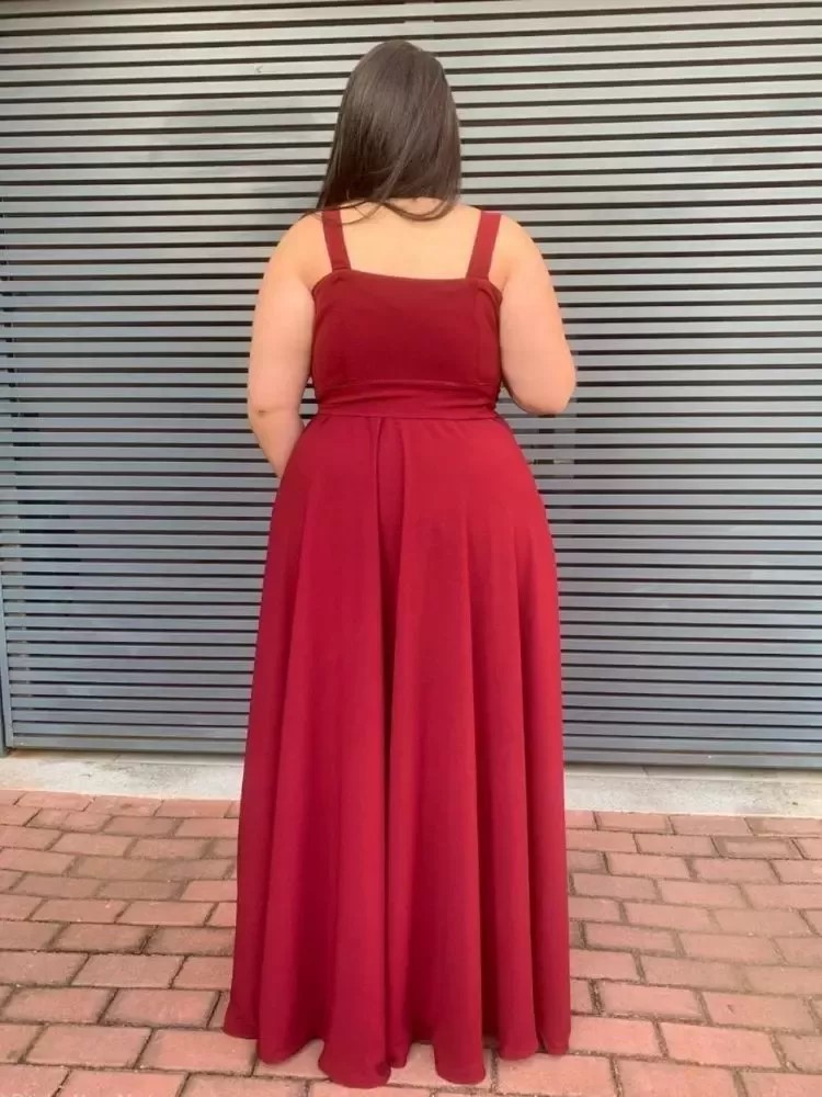 Vestido Simples Madri Marsala
