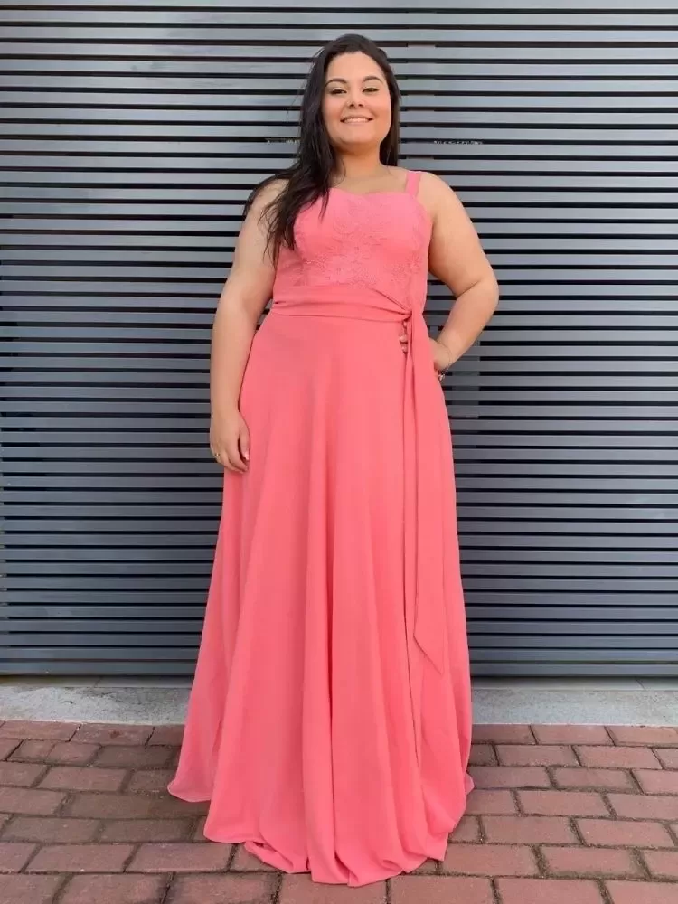 Vestido Simples Madri Coral ( Salmão)
