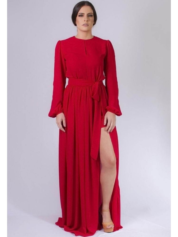 Vestido Sublime Vermelho Madrinha de Casamento 