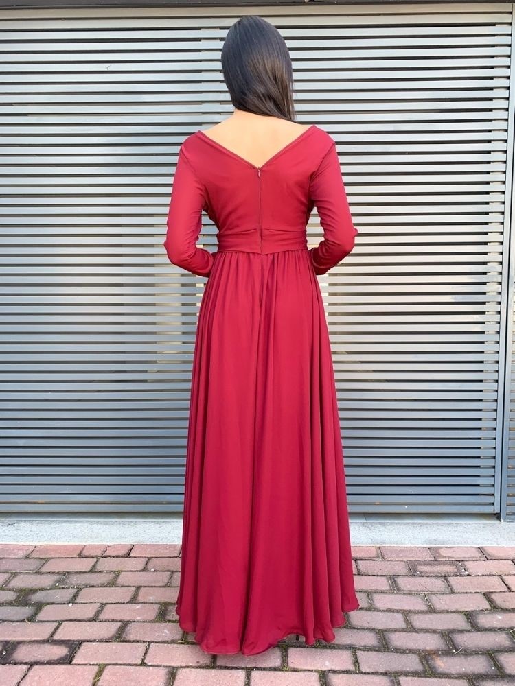 Oferta Vestido longo Amanda Marsala 