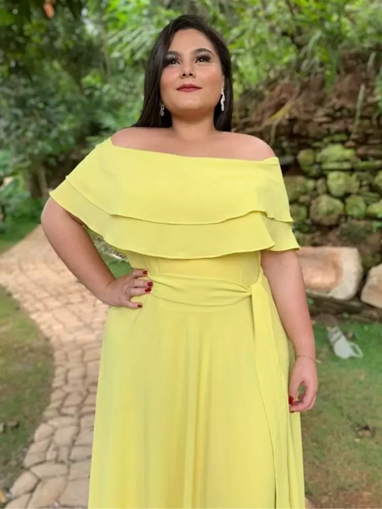 Vestido Madrinha de Casamento Amarelo Honeymoon