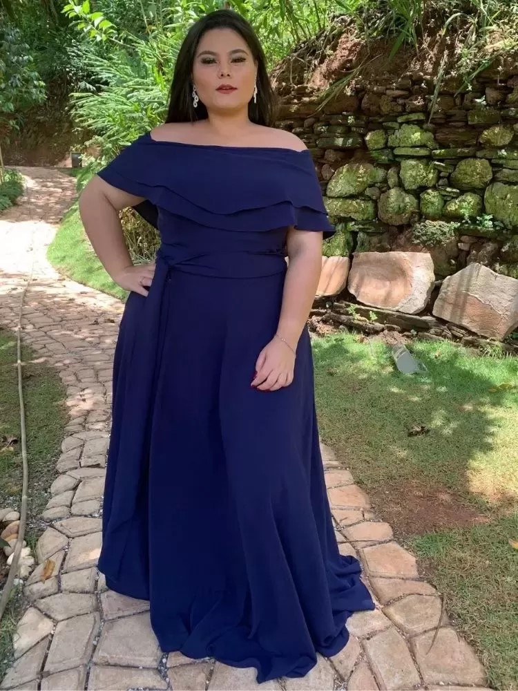 Vestido Madrinha de Casamento Azul Marinho Honeymoon