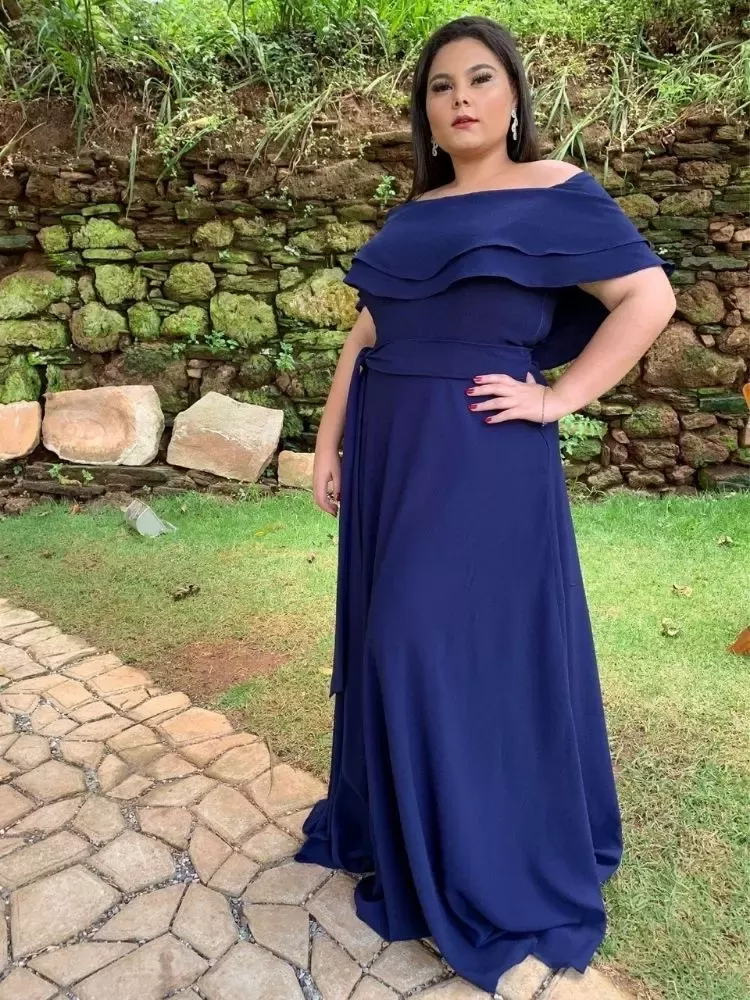 Vestido Madrinha de Casamento Azul Marinho Honeymoon