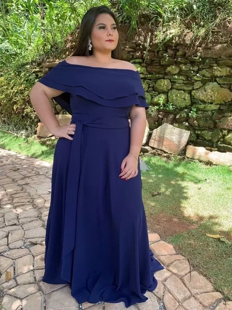 Vestido Madrinha de Casamento Azul Marinho Honeymoon