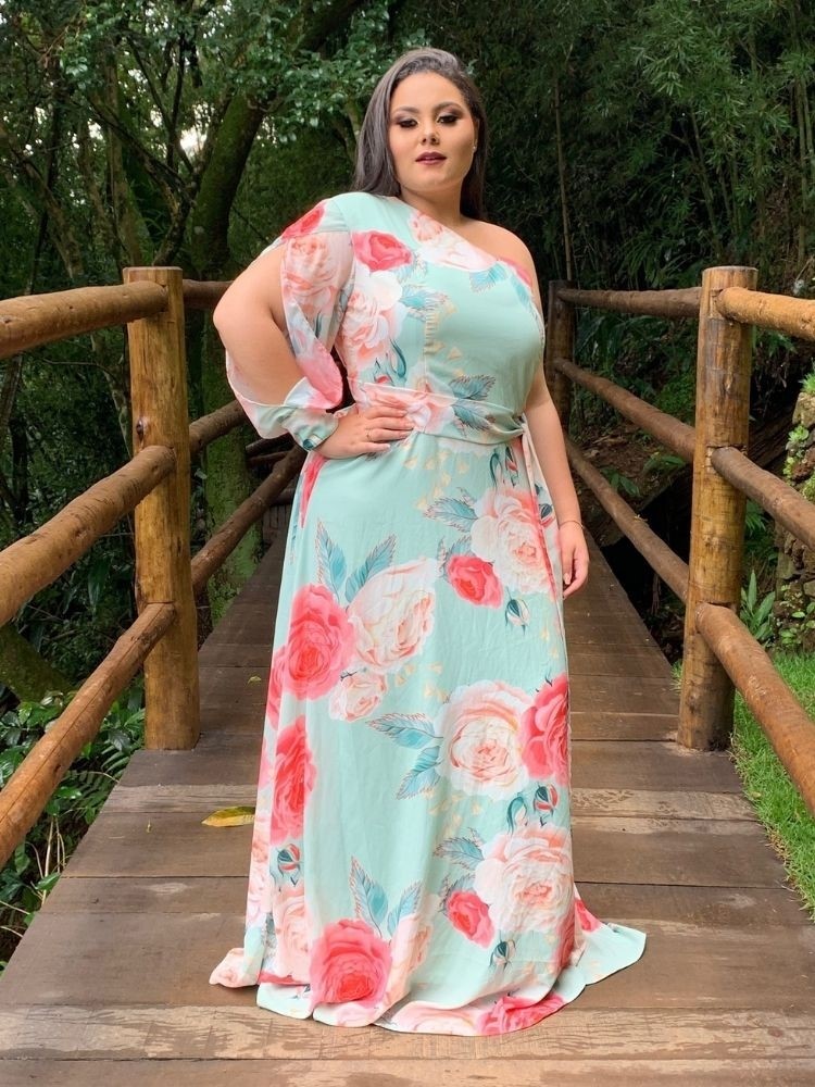 Vestido de Festa Estampado Nara