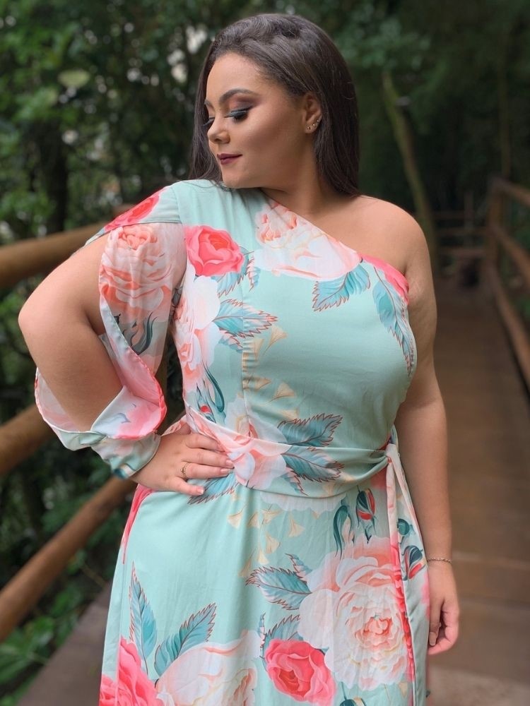 Vestido de Festa Estampado Nara