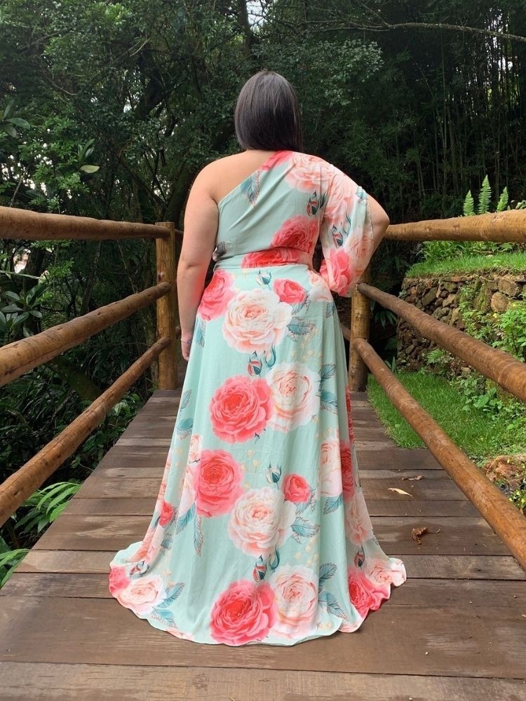 Vestido de Festa Estampado Nara