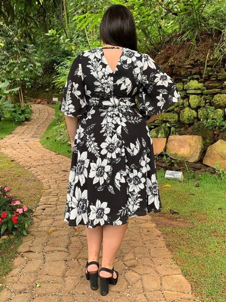 Vestido de Festa Estampado Geralda