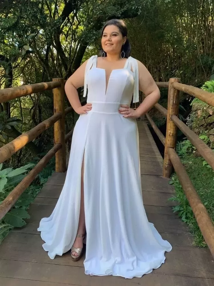 Vestido de Noiva com decote Ana Julia 