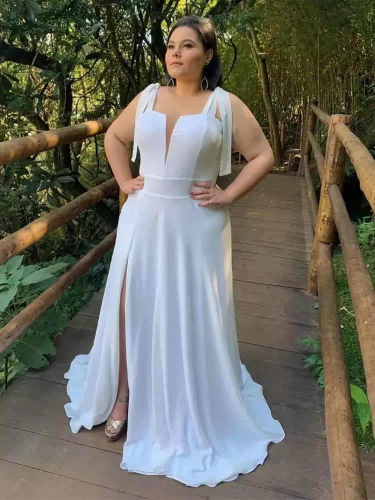 Vestido de Noiva com decote Ana Julia 