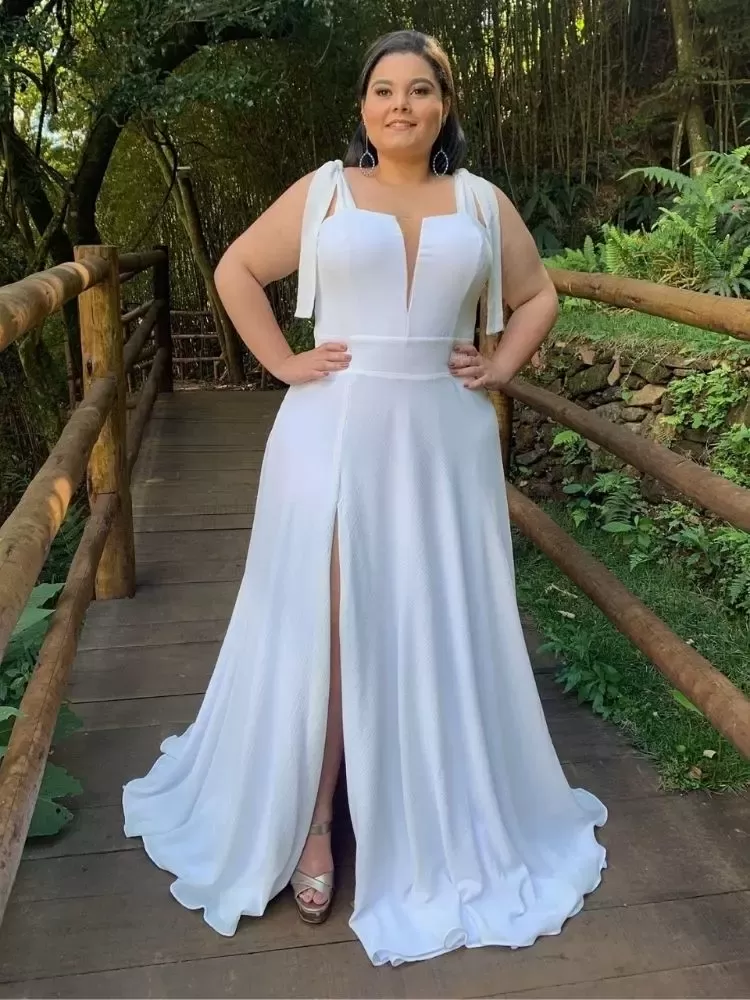 Vestido de Noiva com decote Ana Julia 