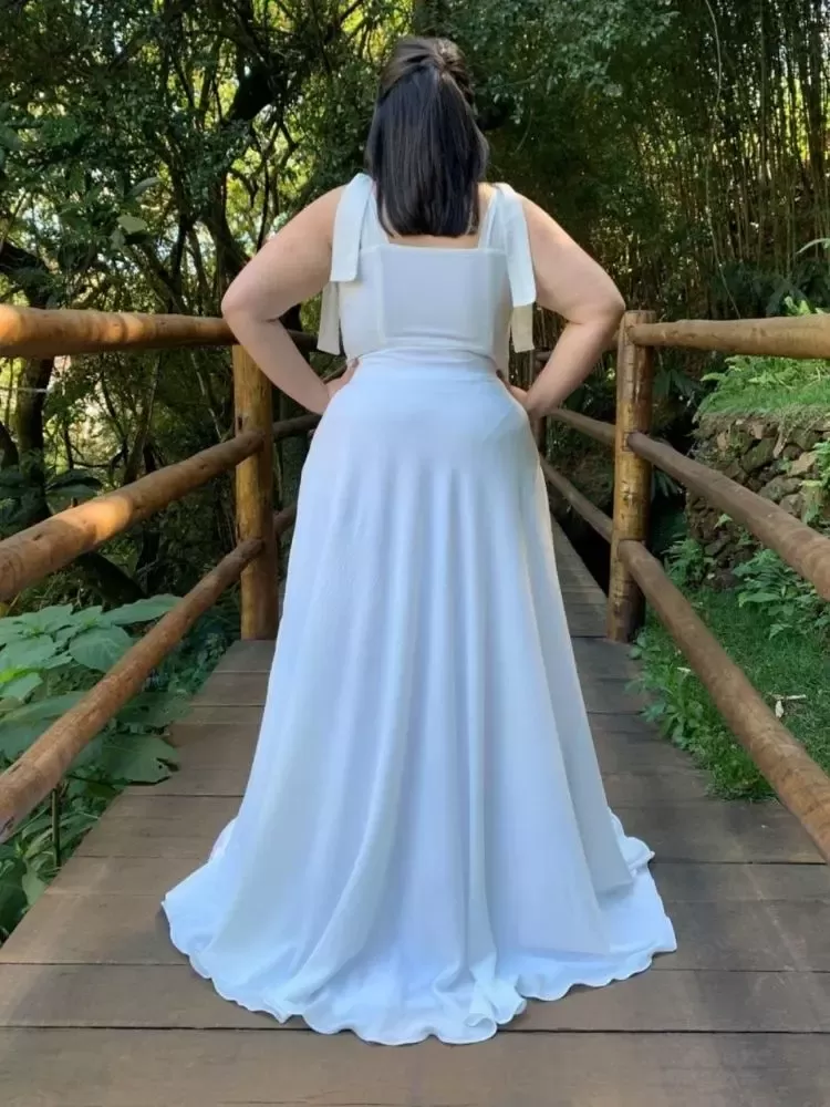 Vestido de Noiva com decote Ana Julia 