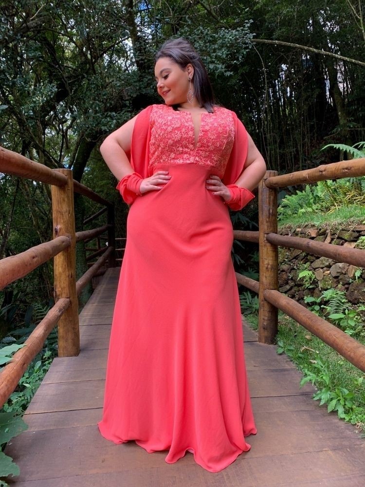 Vestido Madrinha de Casamento Coral Katarina