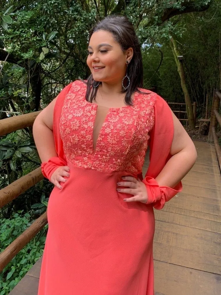 Vestido Madrinha de Casamento Coral Katarina