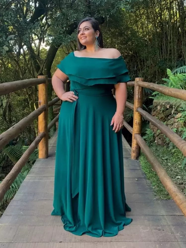 Vestido Madrinha de Casamento Verde Esmeralda Honeymoon