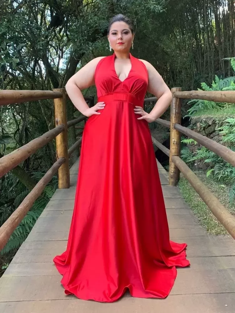 Vestido Madrinha Casamento Greenery Vermelho