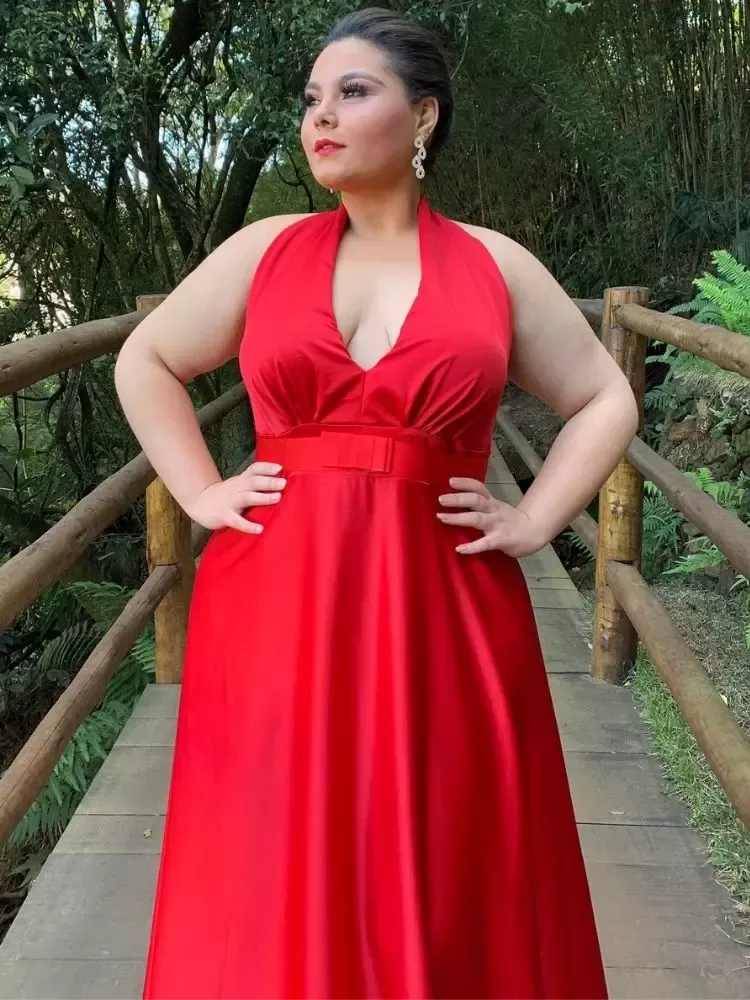 Vestido Madrinha Casamento Greenery Vermelho