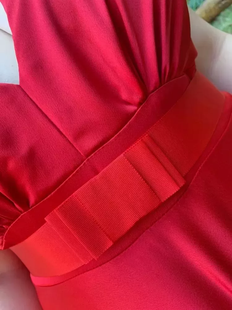 Vestido Madrinha Casamento Greenery Vermelho