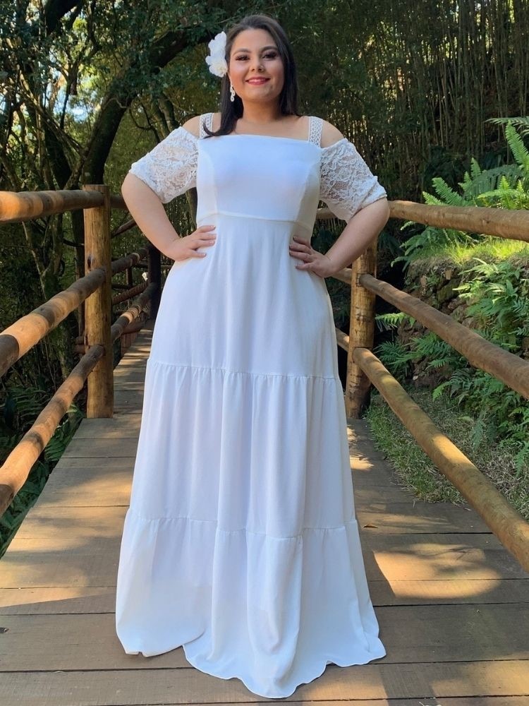 Vestido de Noiva Off White Stela