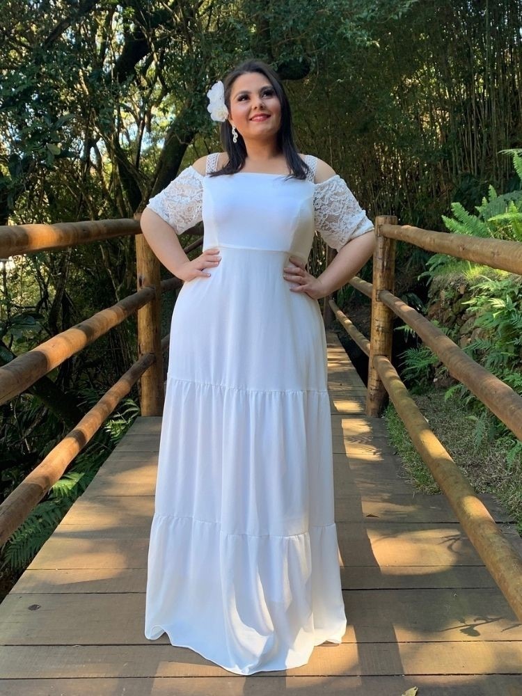 Vestido de Noiva Off White Stela