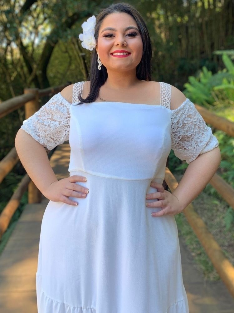 Vestido de Noiva Off White Stela