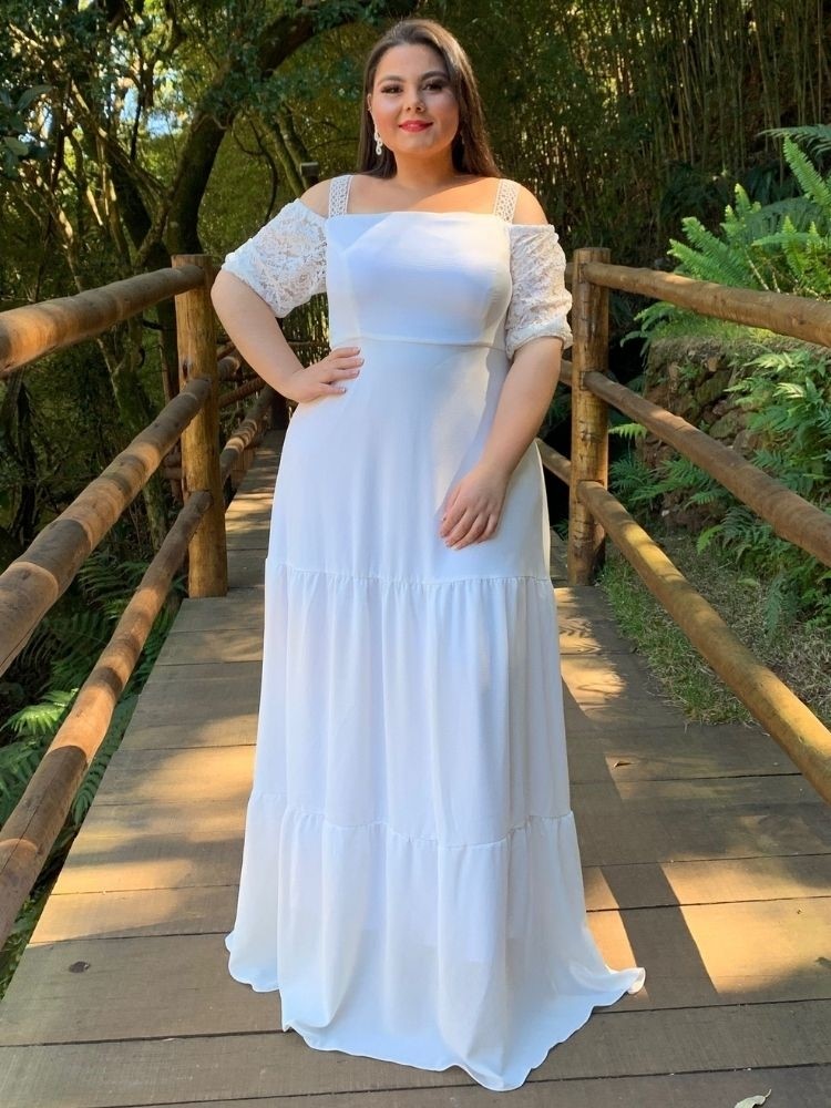 Vestido de Noiva Off White Stela