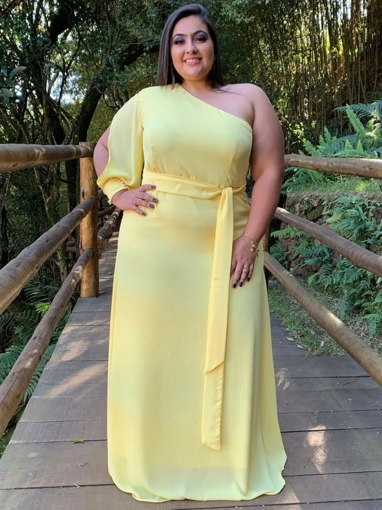 Vestido Madrinha de Casamento Amarelo Nara