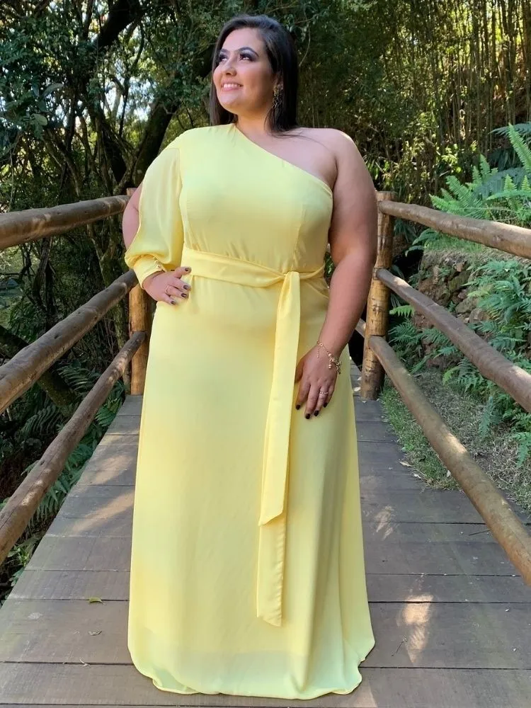 Vestido Madrinha de Casamento Amarelo Nara