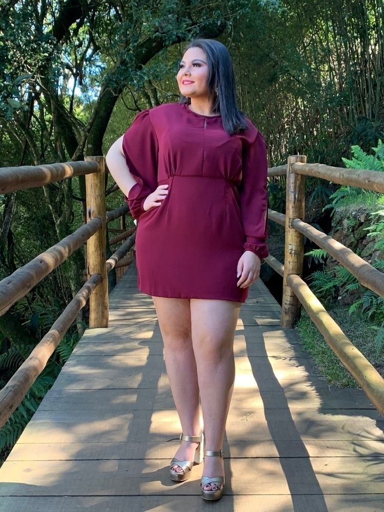 Vestido Curto Renata Marsala