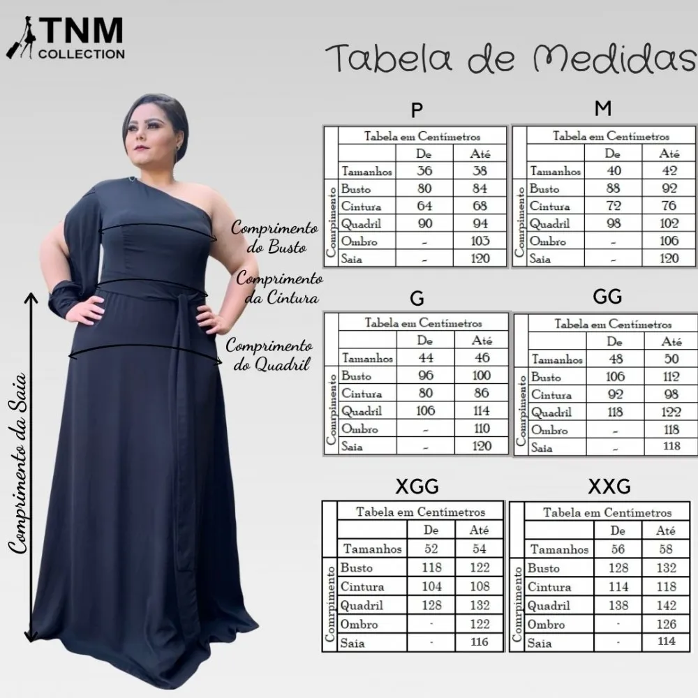 Vestido longo de Festa Preto Nara