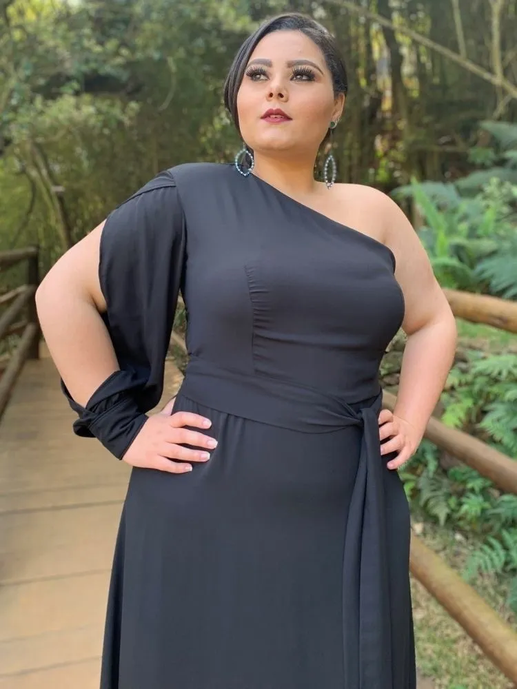 Vestido longo de Festa Preto Nara