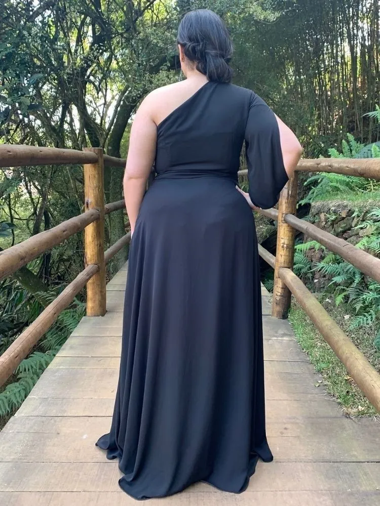 Vestido longo de Festa Preto Nara