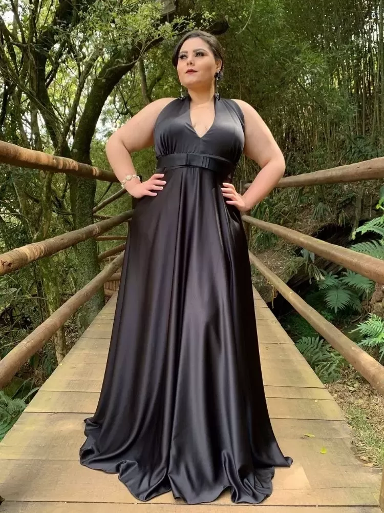 Vestido Madrinha Casamento Greenery Preto